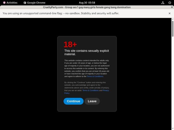 Crueltyparty Member Login