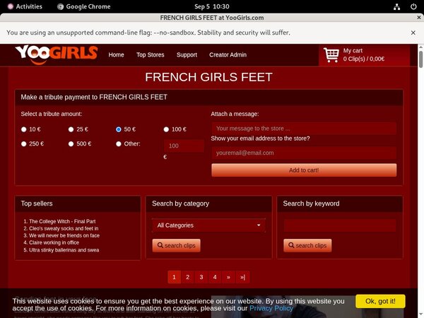 FRENCH GIRLS FEET Paypal?