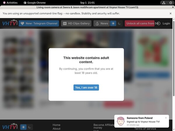 Free Accounts In Voyeurhouse