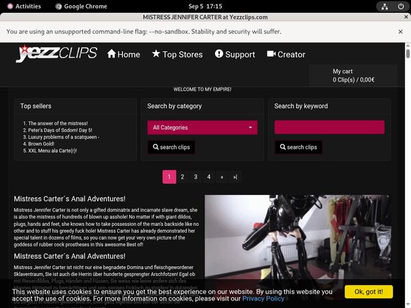 Free MistressJenniferCarter Account Discount