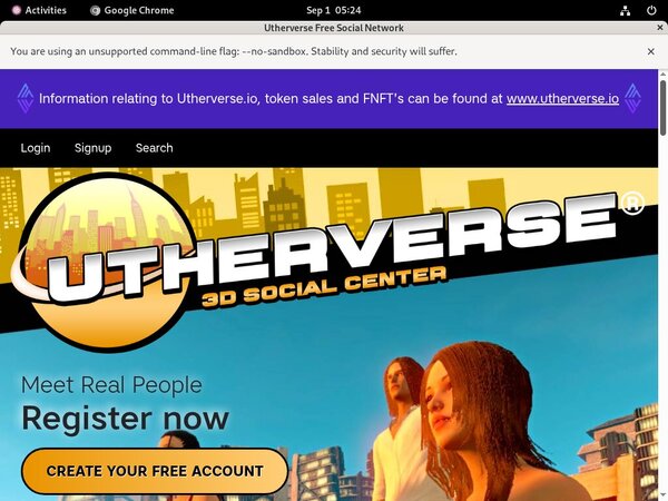 Make Utherverse Account