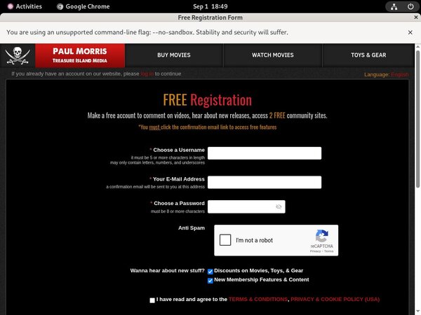 Members.treasureislandmedia.com Login Ids