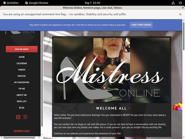 Passwords MistressOnline
