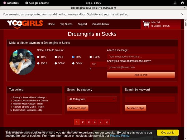Premium Account For Dreamgirls In Socks