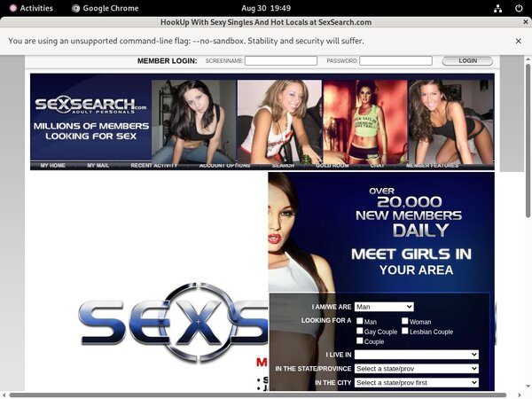 Sex Search Discount Join Page