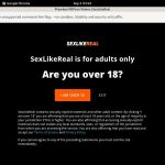 Sexlikereal.com Billing Page