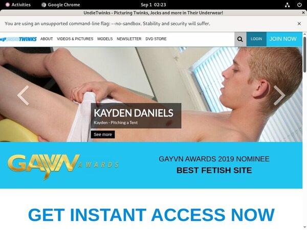 Undie Twinks Free Trial Memberships